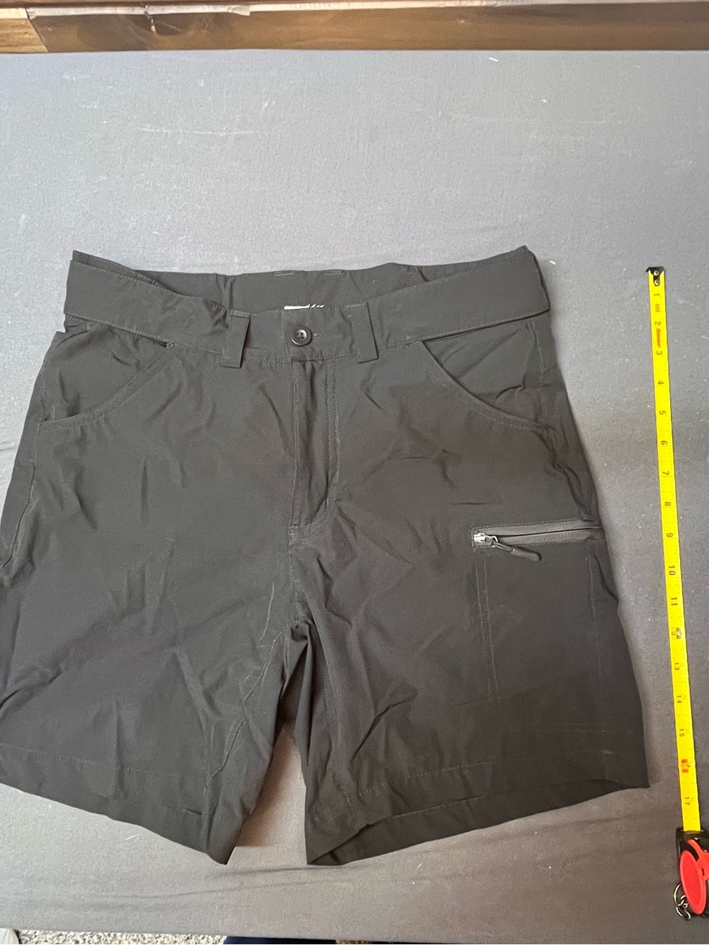 Men's Black Hybrid Active Shorts with Zip Pocket